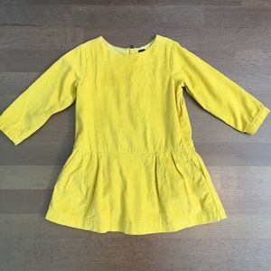 Mustard yellow corduroy dress size 3T
